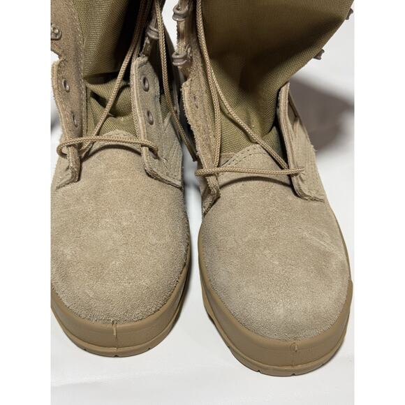 6 Wo's Military Hot weather steel Toe Combat boot, TAN - Picture 5 of 16